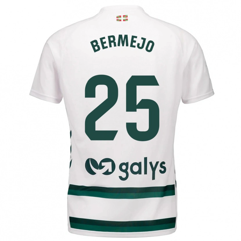 Danxen Women Joseba Bermejo #25 White Green Away Jersey 2025/26 T-Shirt