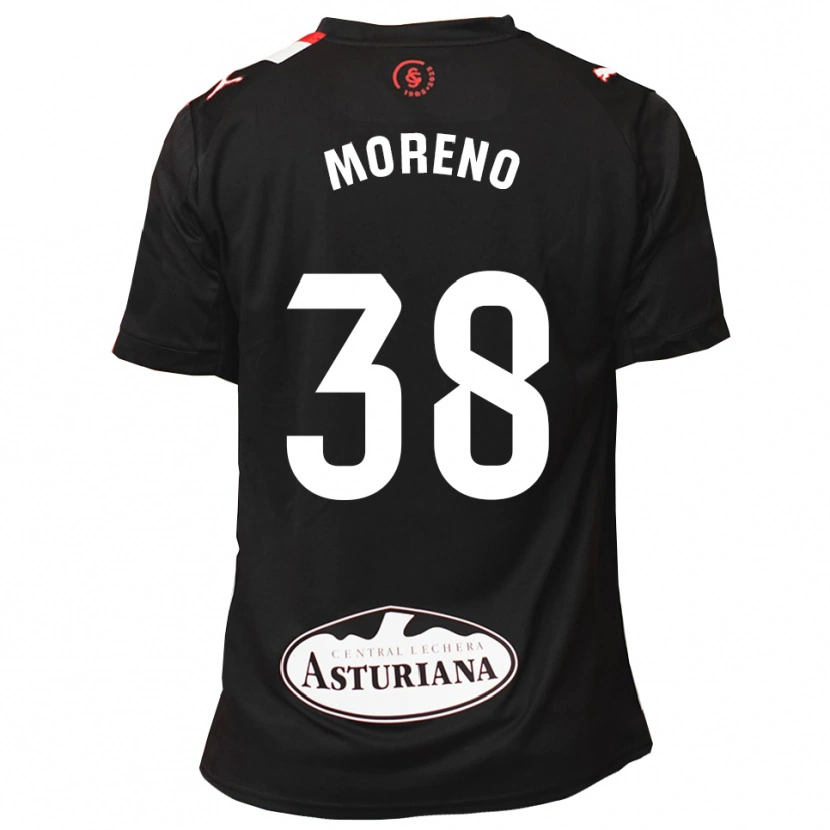 Danxen Women Gerard Moreno #38 Black White Away Jersey 2025/26 T-Shirt