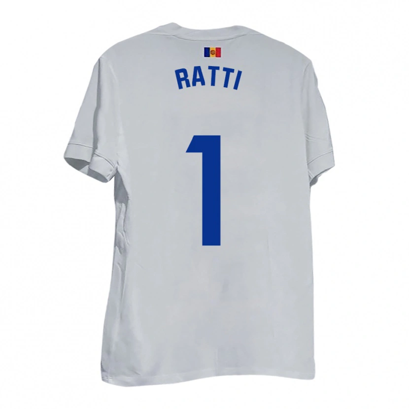 Danxen Women Nico Ratti #1 White Blue Yellow Away Jersey 2025/26 T-Shirt