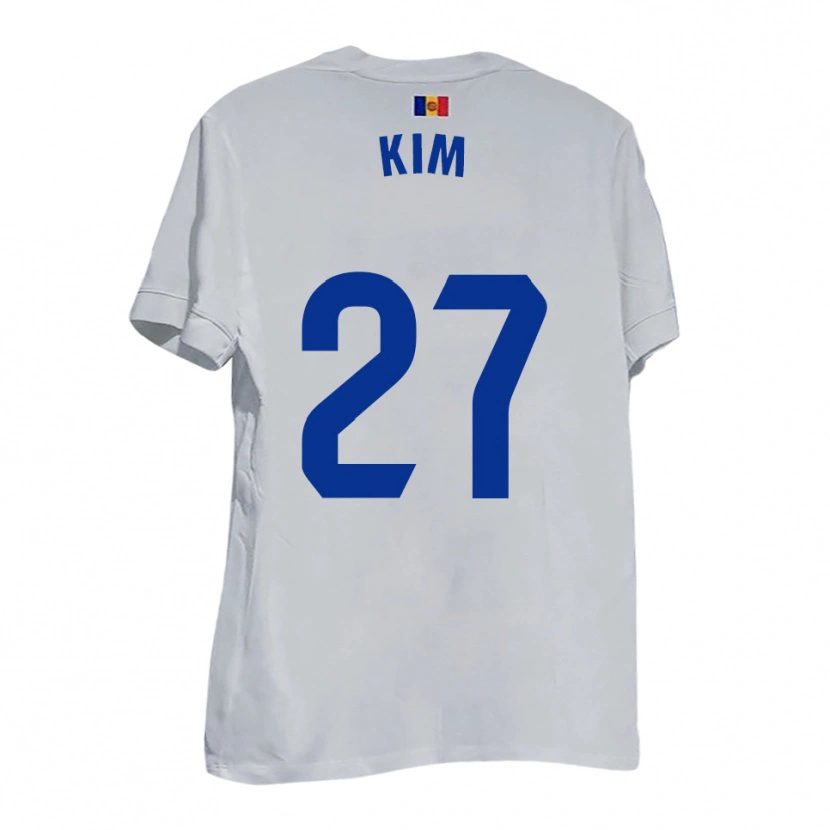Danxen Women Min-Su Kim #27 White Blue Yellow Away Jersey 2025/26 T-Shirt