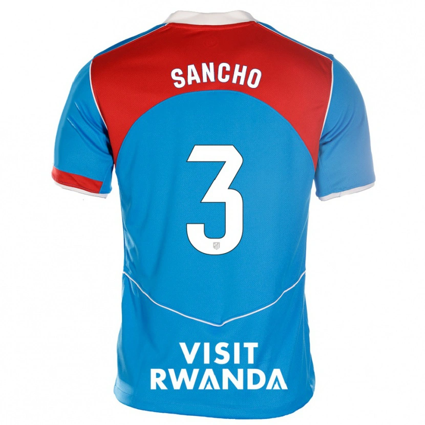 Danxen Women Diego Sancho #3 Blue White Third Jersey 2025/26 T-Shirt