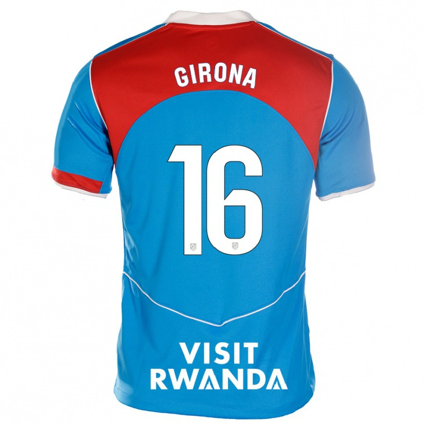 Danxen Women Raúl Girona #16 Blue White Third Jersey 2025/26 T-Shirt