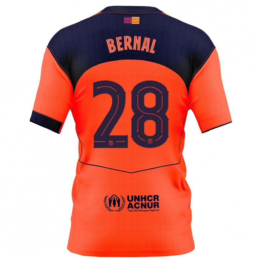 Danxen Women Marc Bernal #28 Orange Navy Third Jersey 2025/26 T-Shirt