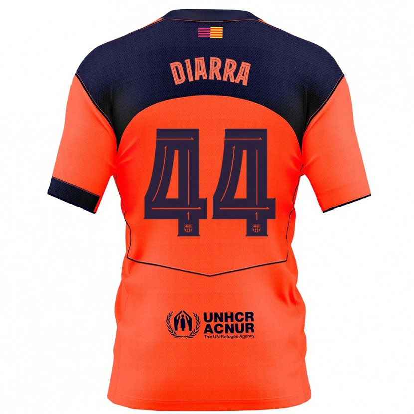 Danxen Women Ibrahim Diarra #44 Orange Navy Third Jersey 2025/26 T-Shirt