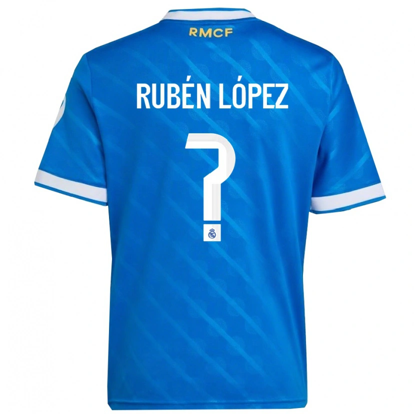 Danxen Women Rubén López #0 Blue  White Third Jersey 2025/26 T-Shirt