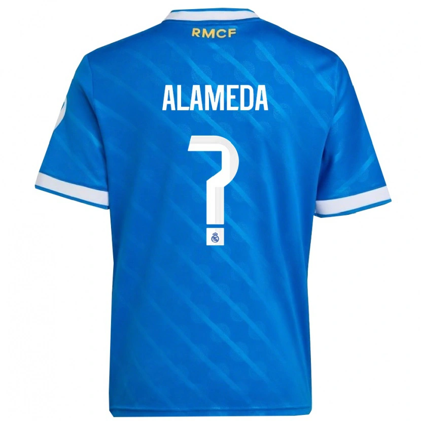 Danxen Women Nacho Alameda #0 Blue  White Third Jersey 2025/26 T-Shirt