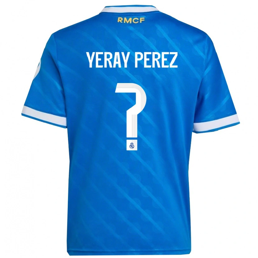 Danxen Women Yeray Perez #0 Blue  White Third Jersey 2025/26 T-Shirt