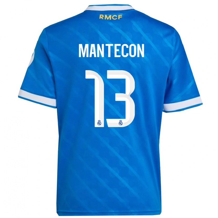 Danxen Women Hugo Mantecón #13 Blue  White Third Jersey 2025/26 T-Shirt