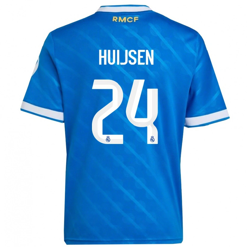 Danxen Women Dean Huijsen #24 Blue  White Third Jersey 2025/26 T-Shirt