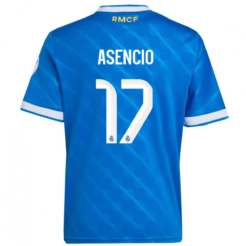 Danxen Women Raúl Asencio #17 Blue  White Third Jersey 2025/26 T-Shirt
