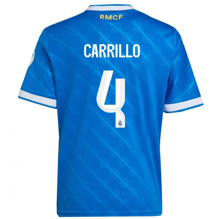 Danxen Women Alvaro Carrillo #4 Blue  White Third Jersey 2025/26 T-Shirt