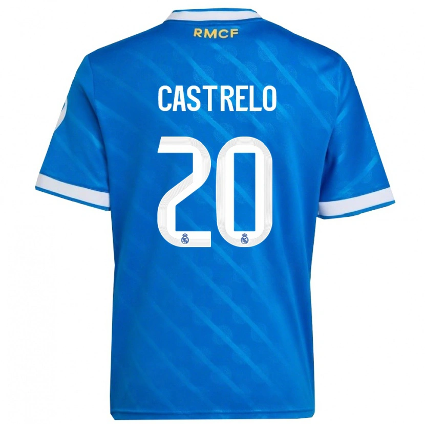 Danxen Women Gabri Castrelo #20 Blue  White Third Jersey 2025/26 T-Shirt