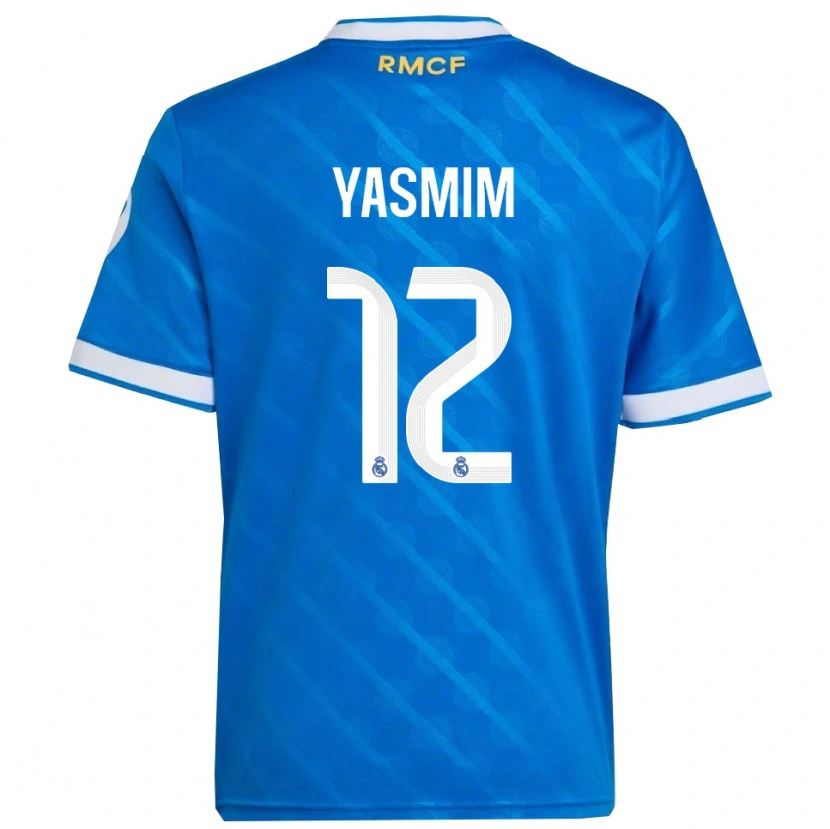 Danxen Women Yasmim Assis Ribeiro #12 Blue  White Third Jersey 2025/26 T-Shirt