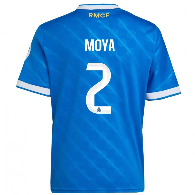 Danxen Women Alejandro Moya #2 Blue  White Third Jersey 2025/26 T-Shirt
