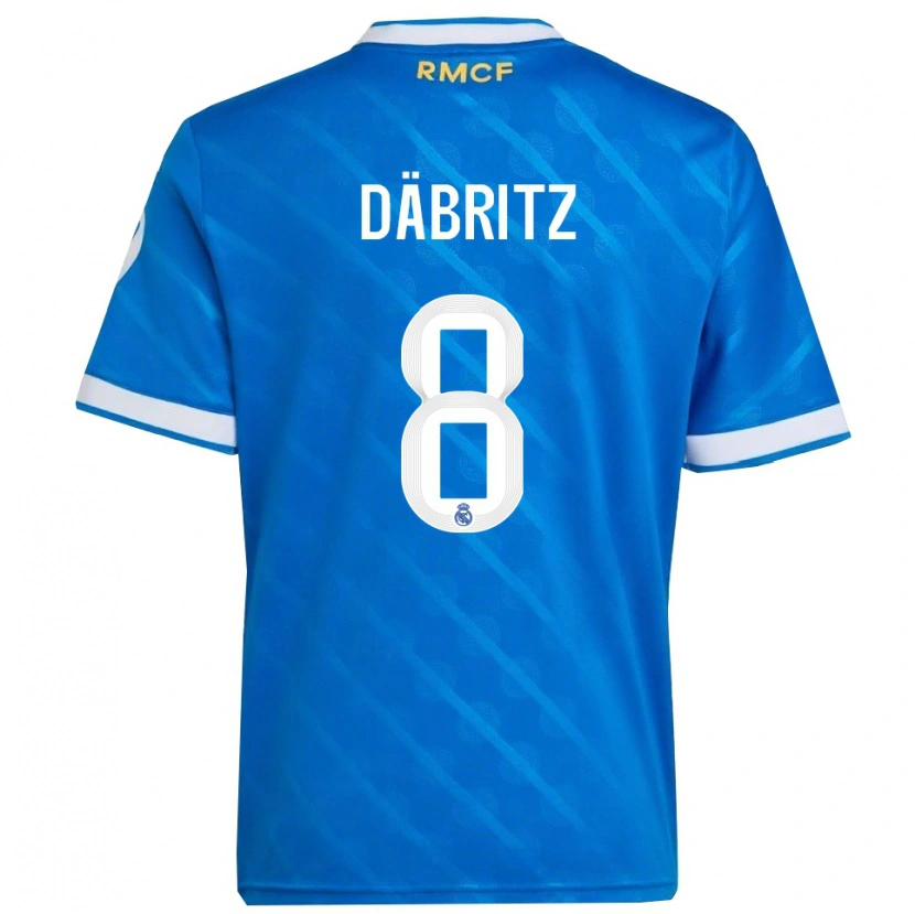 Danxen Women Sara Däbritz #8 Blue  White Third Jersey 2025/26 T-Shirt