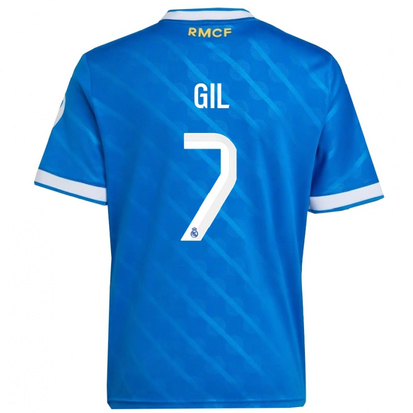Danxen Women Iker Gil #7 Blue  White Third Jersey 2025/26 T-Shirt