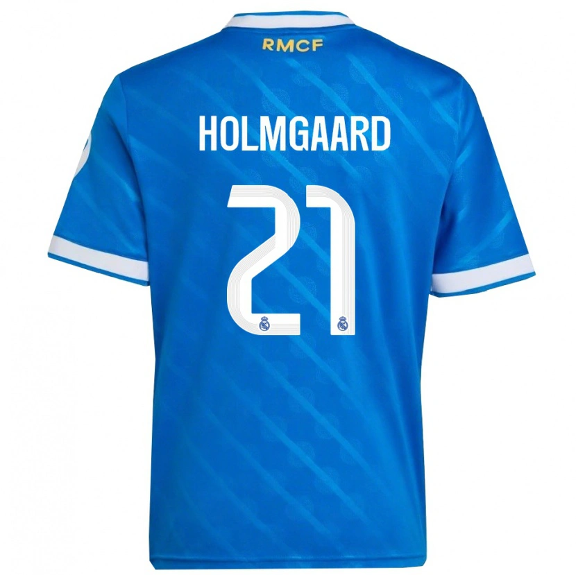 Danxen Women Sara Rosted Holmgaard #21 Blue  White Third Jersey 2025/26 T-Shirt