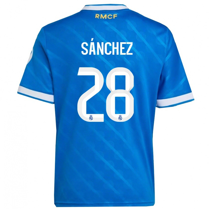 Danxen Women Álex Sánchez #28 Blue  White Third Jersey 2025/26 T-Shirt
