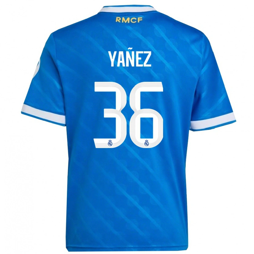 Danxen Women Daniel Yáñez #36 Blue  White Third Jersey 2025/26 T-Shirt