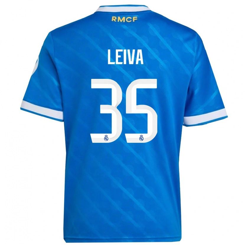 Danxen Women Álvaro Leiva #35 Blue  White Third Jersey 2025/26 T-Shirt