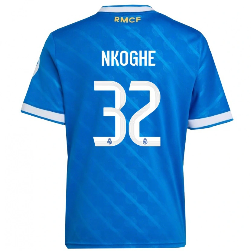 Danxen Women Ariel Nkoghe #32 Blue  White Third Jersey 2025/26 T-Shirt
