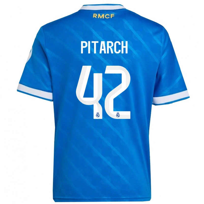 Danxen Women Thiago Pitarch #42 Blue  White Third Jersey 2025/26 T-Shirt