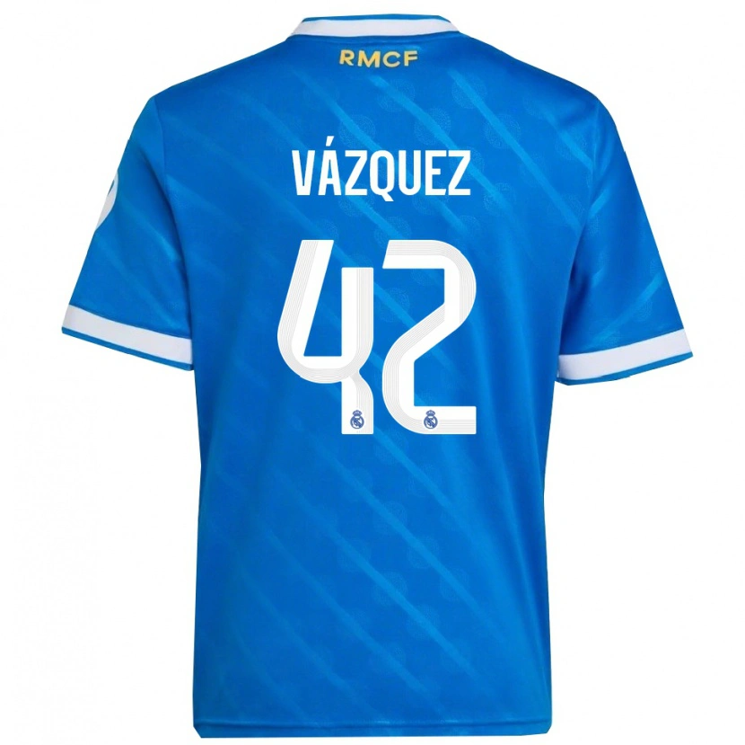 Danxen Women Erik Vázquez #42 Blue  White Third Jersey 2025/26 T-Shirt