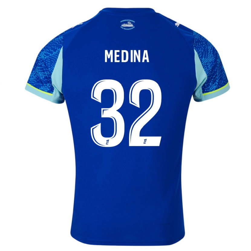 Danxen Women Facundo Medina #32 Sky Blue White Third Jersey 2025/26 T-Shirt