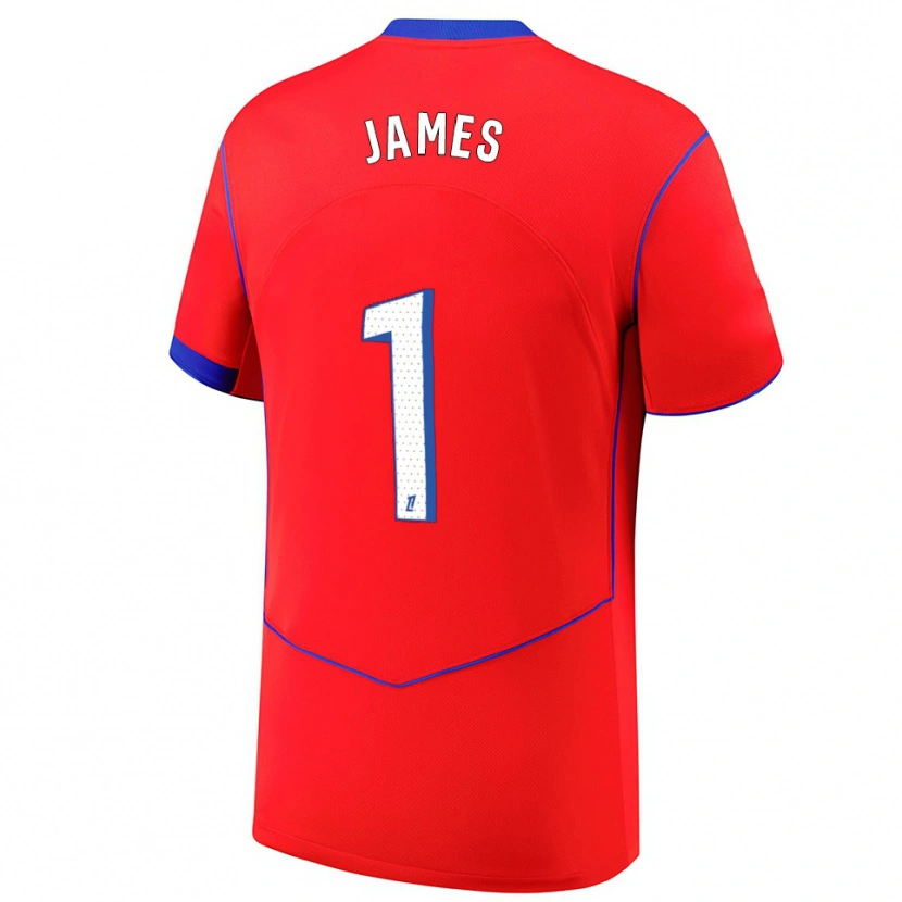 Danxen Women Martin James #1 Red Blue White Third Jersey 2025/26 T-Shirt
