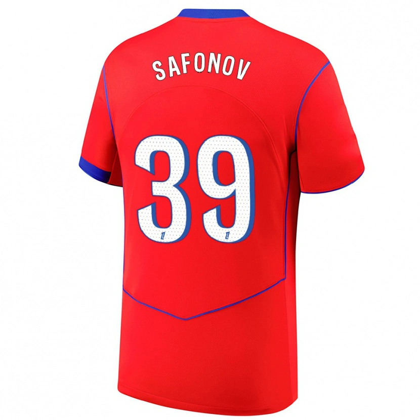 Danxen Women Matvey Safonov #39 Red Blue White Third Jersey 2025/26 T-Shirt