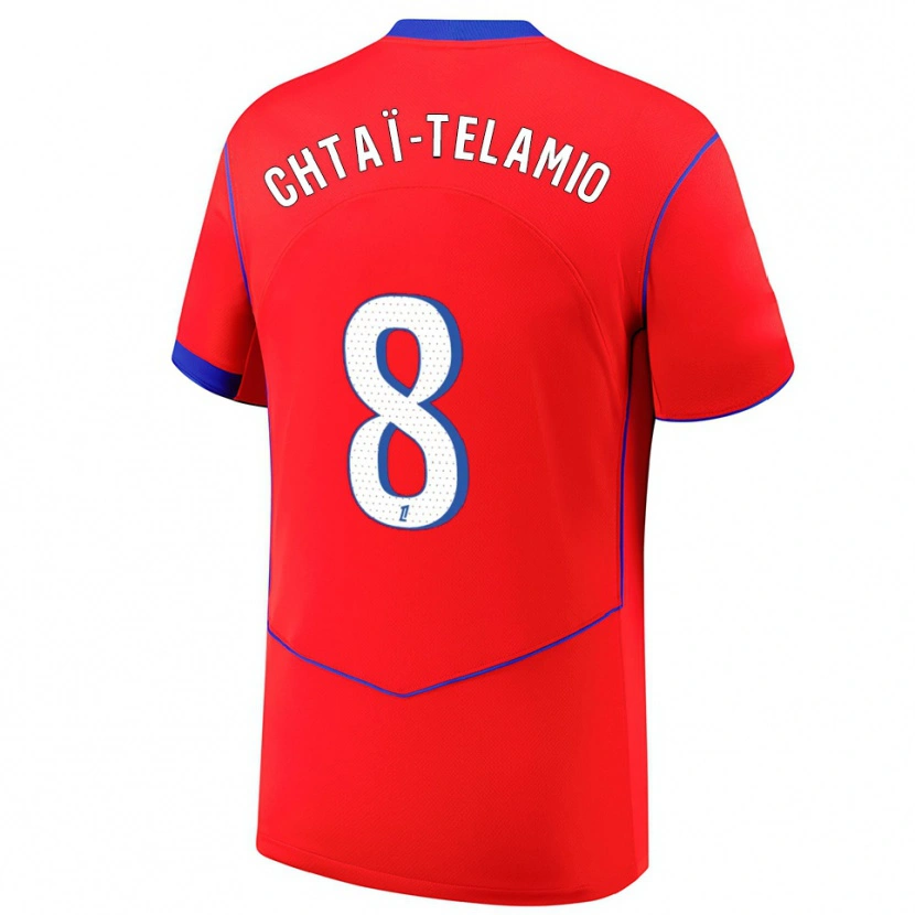 Danxen Women Zayon Chtaï-Telamio #8 Red Blue White Third Jersey 2025/26 T-Shirt