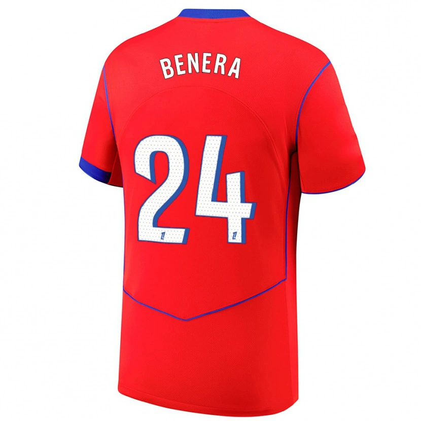 Danxen Women Baby Jordy Benera #24 Red Blue White Third Jersey 2025/26 T-Shirt
