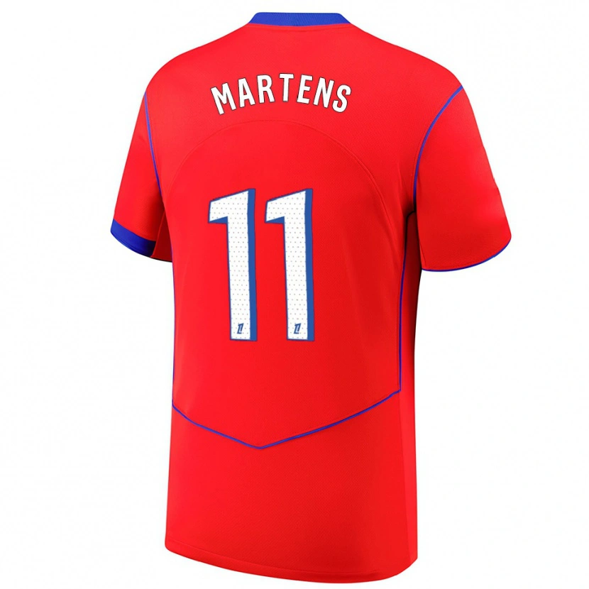 Danxen Women Lieke Martens #11 Red Blue White Third Jersey 2025/26 T-Shirt
