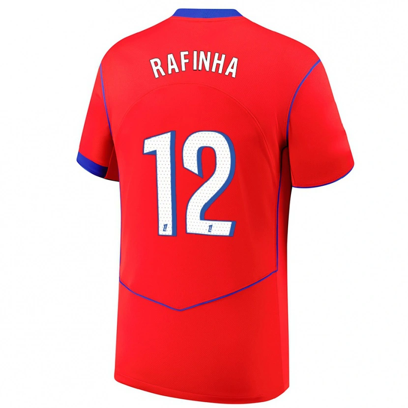 Danxen Women Rafinha #12 Red Blue White Third Jersey 2025/26 T-Shirt