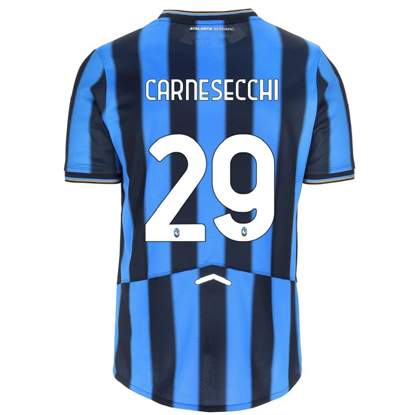 Danxen Kid Marco Carnesecchi #29 Sky Blue Black Home Jersey 2025/26 T-Shirt