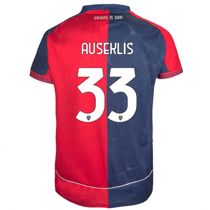 Danxen Kid Henrijs Auseklis #33 Red Navy Home Jersey 2025/26 T-Shirt