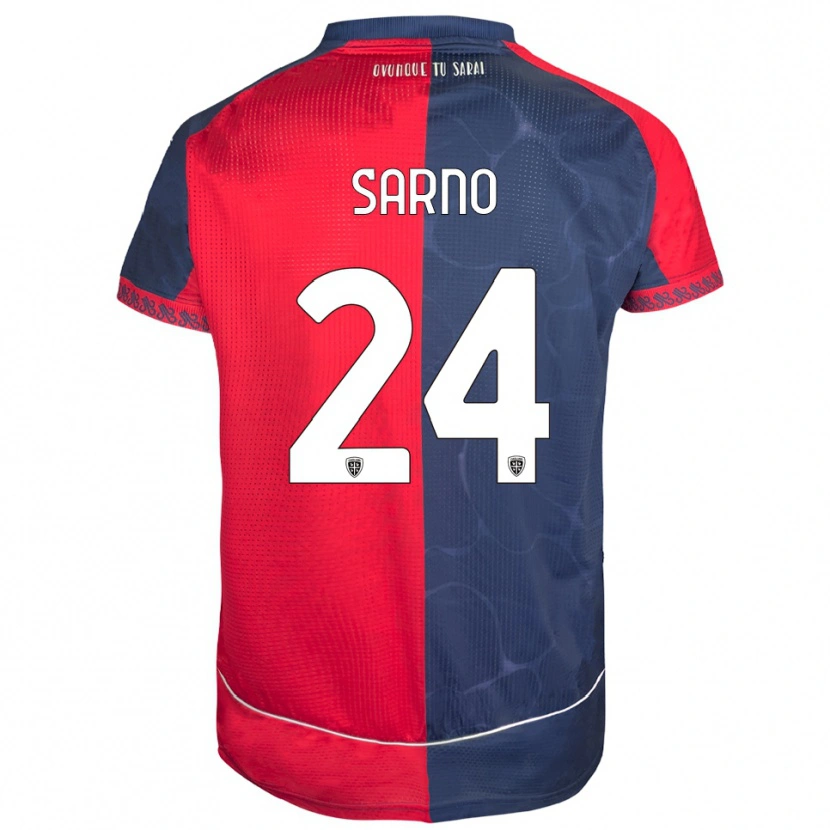 Danxen Kid Vincenzo Sarno #24 Red Navy Home Jersey 2025/26 T-Shirt
