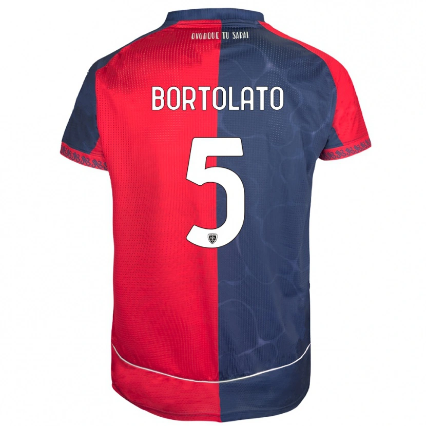 Danxen Kid Filippo Bortolato #5 Red Navy Home Jersey 2025/26 T-Shirt