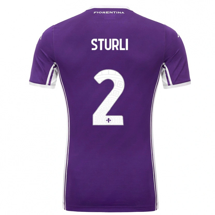 Danxen Kid Edoardo Sturli #2 Purple White Home Jersey 2025/26 T-Shirt