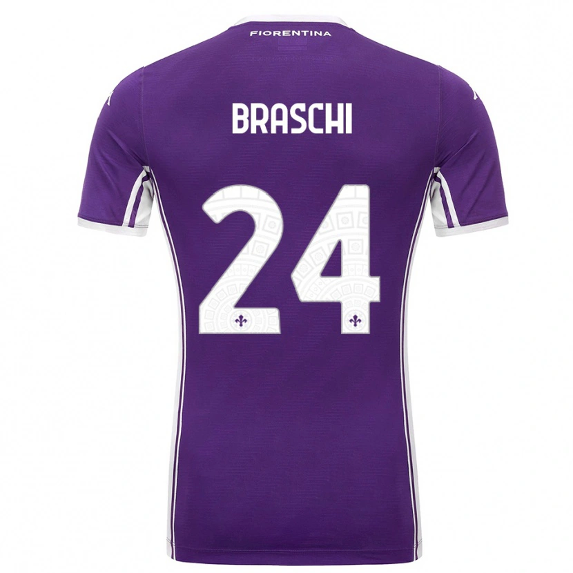 Danxen Kid Riccardo Braschi #24 Purple White Home Jersey 2025/26 T-Shirt