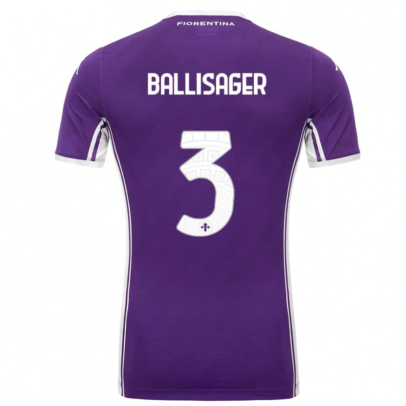 Danxen Kid Stine Ballisager Pedersen #3 Purple White Home Jersey 2025/26 T-Shirt