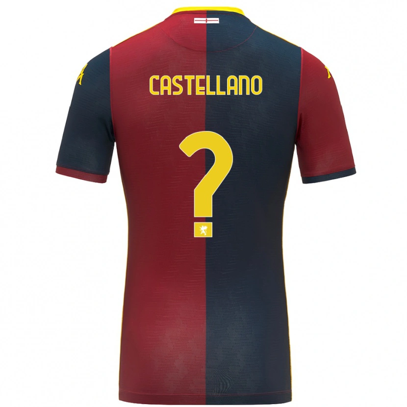 Danxen Kid Cristiano Castellano #0 Red Royal Blue Home Jersey 2025/26 T-Shirt