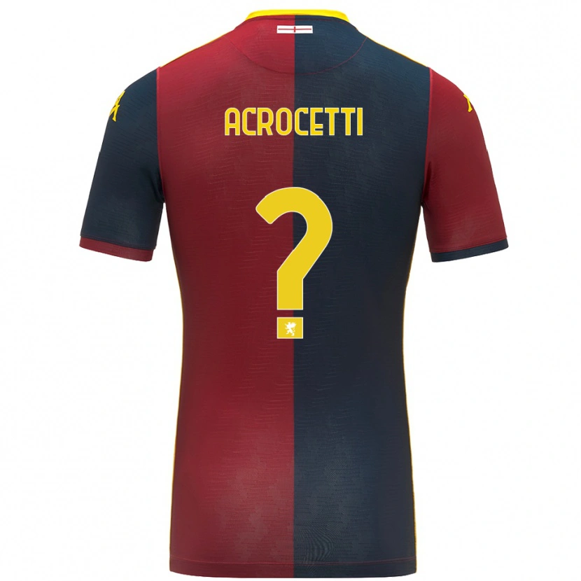 Danxen Kid Edoardo Acrocetti #0 Red Royal Blue Home Jersey 2025/26 T-Shirt