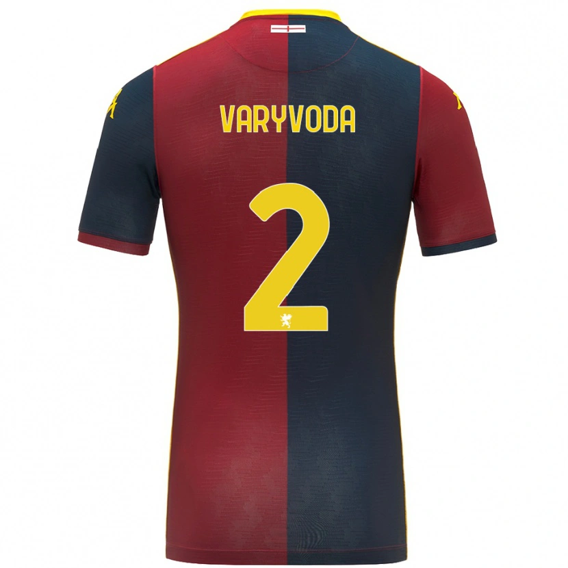 Danxen Kid Dmytro Varyvoda #2 Red Royal Blue Home Jersey 2025/26 T-Shirt