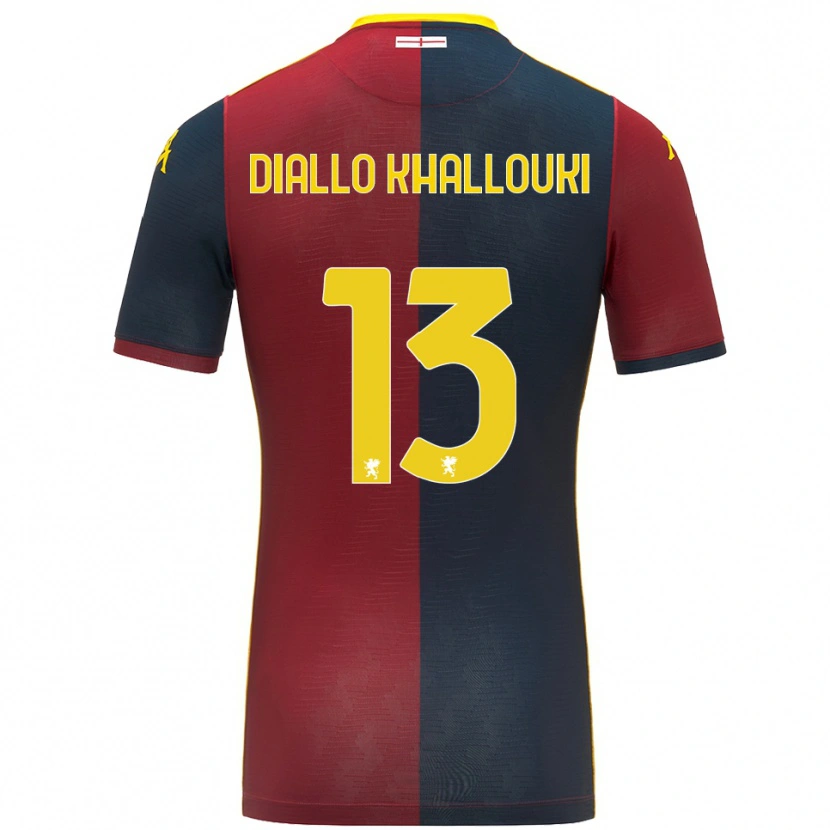 Danxen Kid Siaka Diallo Khallouki #13 Red Royal Blue Home Jersey 2025/26 T-Shirt