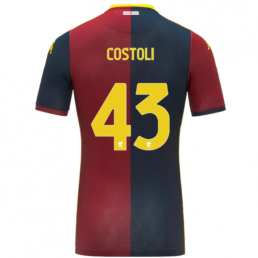 Danxen Kid Lorenzo Costoli #43 Red Royal Blue Home Jersey 2025/26 T-Shirt