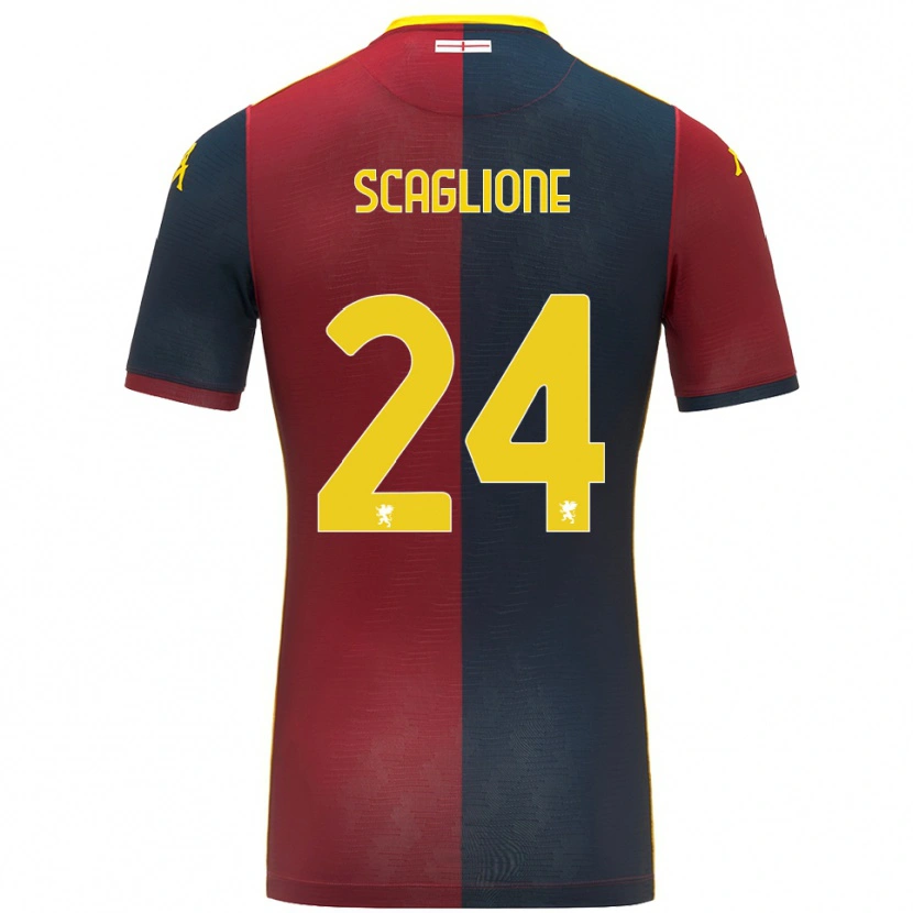 Danxen Kid Roberto Scaglione #24 Red Royal Blue Home Jersey 2025/26 T-Shirt