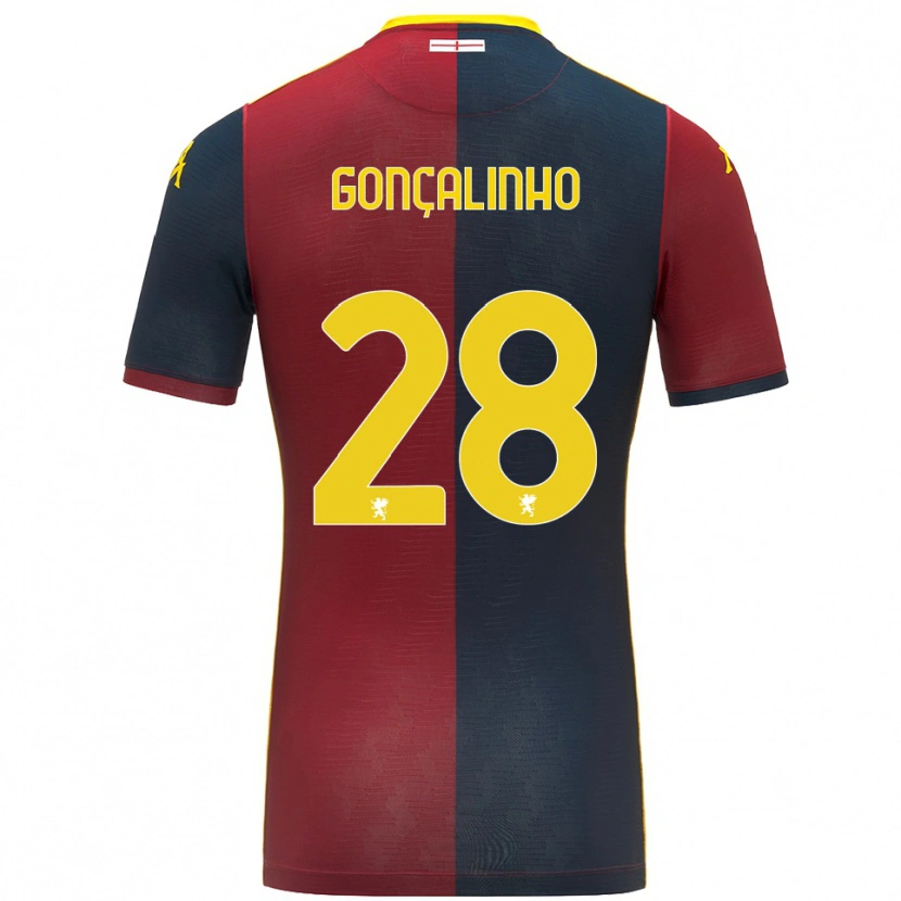 Danxen Kid João Gonçalinho #28 Red Royal Blue Home Jersey 2025/26 T-Shirt