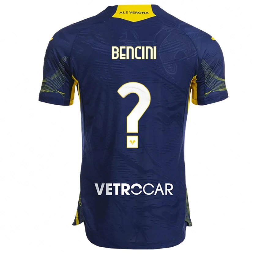 Danxen Kid Mattia Bencini #0 Navy Yellow Home Jersey 2025/26 T-Shirt
