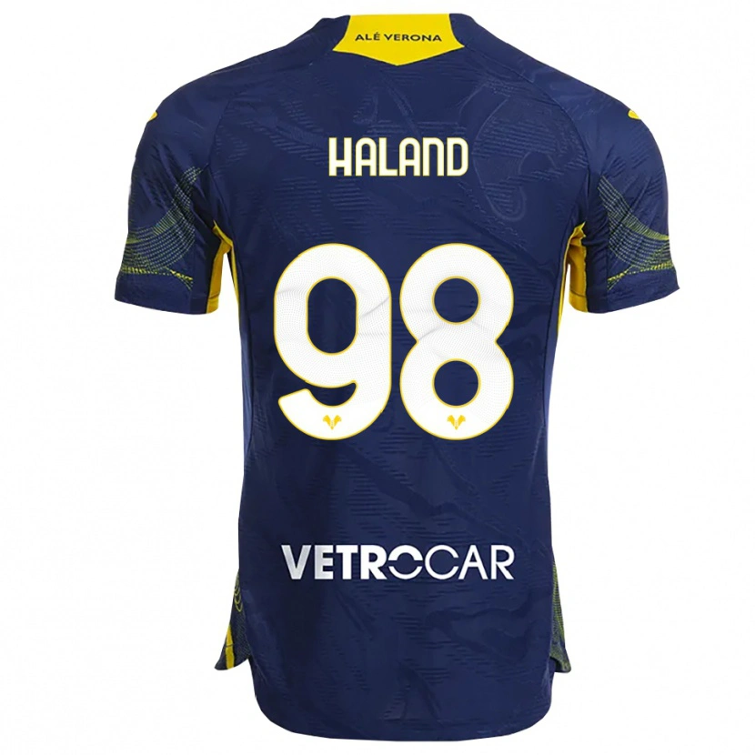 Danxen Kid Benedicte Iversen Håland #98 Navy Yellow Home Jersey 2025/26 T-Shirt